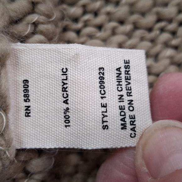 "CHELSEA AND VIOLET" SZ. L., Brown acrylic, button down cardigan. - Picture 7 of 16